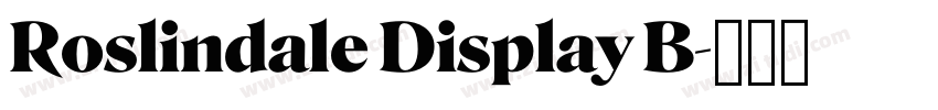 Roslindale Display B字体转换 Roslindale Display B字体转换